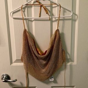 Better Be Rhinestone Gold Top